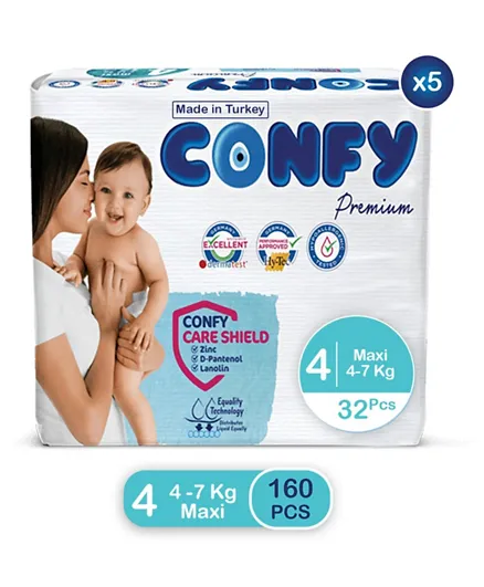 Confy Baby Eco Saver Diapers Pack of 4 Size 4 - 160 Pieces