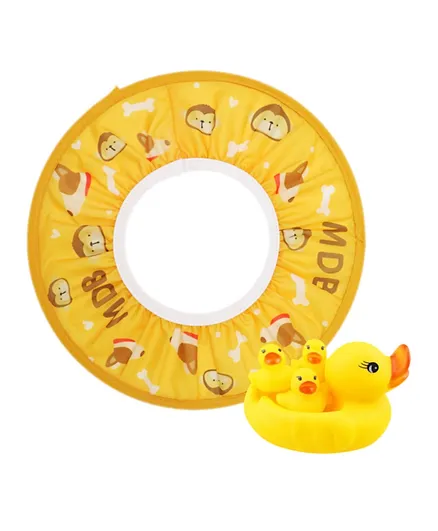 Star Babies Shower Cap With Rubber Ducks - Yellow