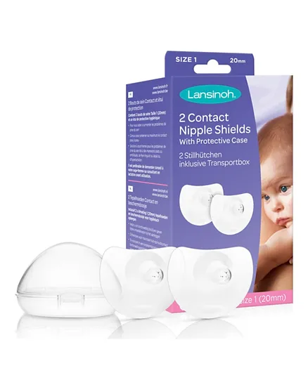 Lansinoh Contact Nipple Shields Pack of 2 - 20mm