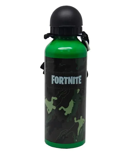 Fortnite Metal Waterbottle With Strap - Green