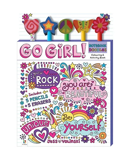 Notebook Doodles Go Girl! Colouring & Activity Book