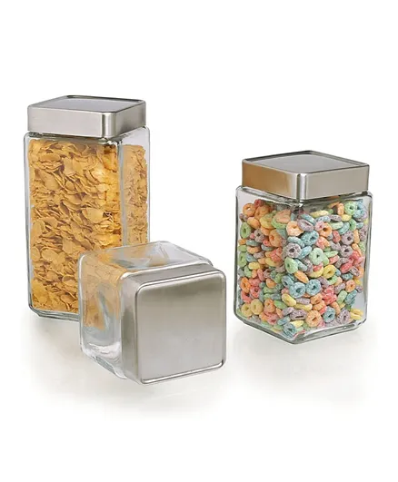 Anchor Hocking Stackable Jar with Brushed Aluminum Lid