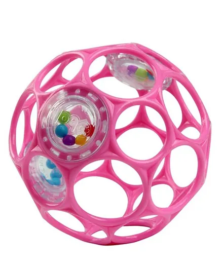 Bright Starts Oball Rattle Easy Grasp Toy - Pink
