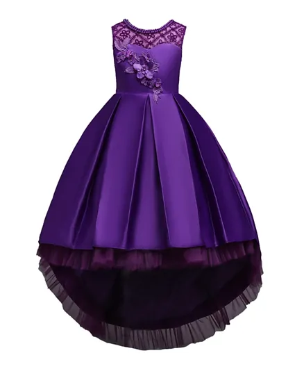 DDaniela Long Tail Flower Dress - Purple