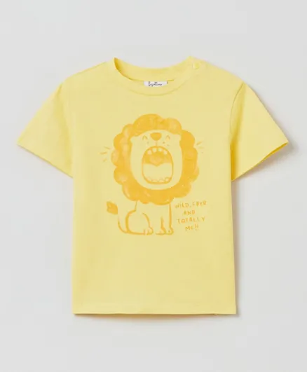 OVS Lion T-Shirt - Yellow