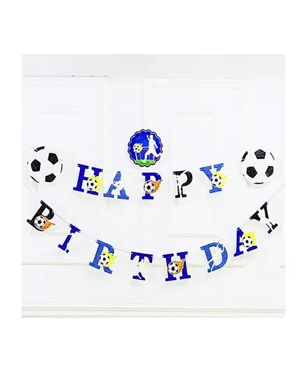 لافتة عيد ميلاد سعيد بثيمة كرة قدم إيتالو