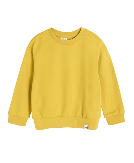 SMYK Basic Crew Neck Sweatshirt - Yellow