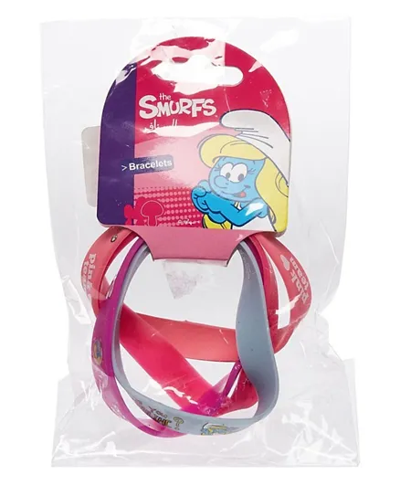 Smurfs Silicone Bracelet Bands Pack Of 4 - Multi Colours