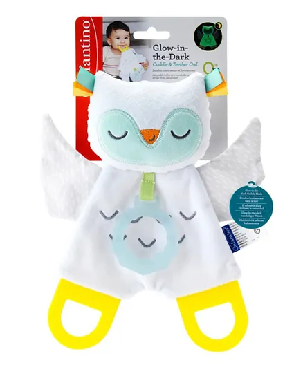 Infantino Glow-in-the-Dark Cuddle & Teether Owl for Baby