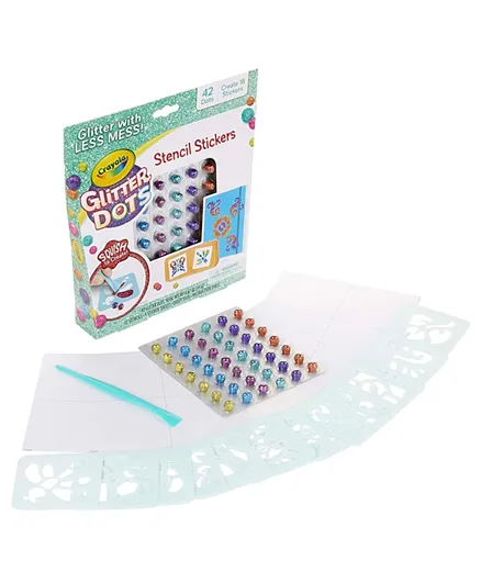 Crayola Glitter Dots with Stickers & Stencils - Multicolor