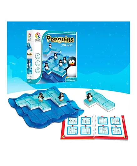 الألعاب الذكية البطريق على لوحة جليدية - أزرق