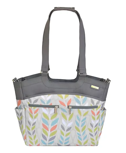 JJ Cole Camber Baby Diaper Tote Bag With Changing Pad Stroller Straps - Citrus Breeze