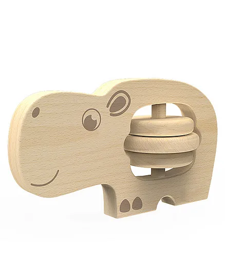 MWSJ Handbell Wooden Hippo Rattle