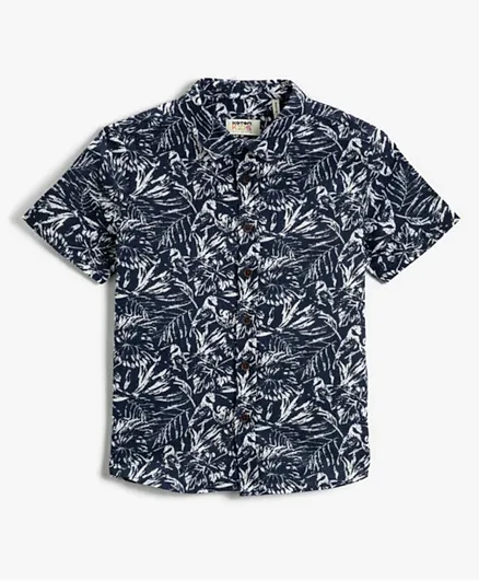 Koton Leaf Print Shirt - Blue