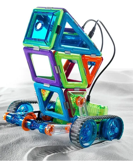 GeoSmart Mars Explorer Remote Controlled with Stem Focused Magnetic Construction Set - 51 Pieces