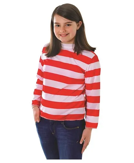 Rubie's Striped Full Sleeves T-Shirt - Red