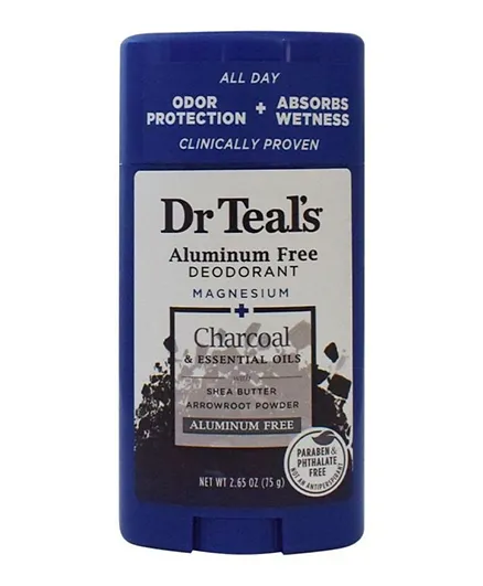 Dr Teals Aluminum Free Deodorant Charcoal - 75g