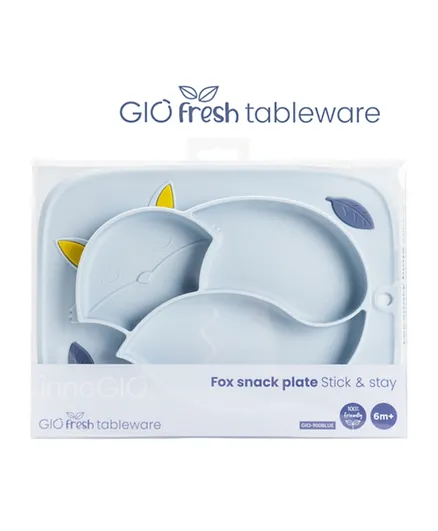 InnoGio GIO Fox Toddler Plate - Blue