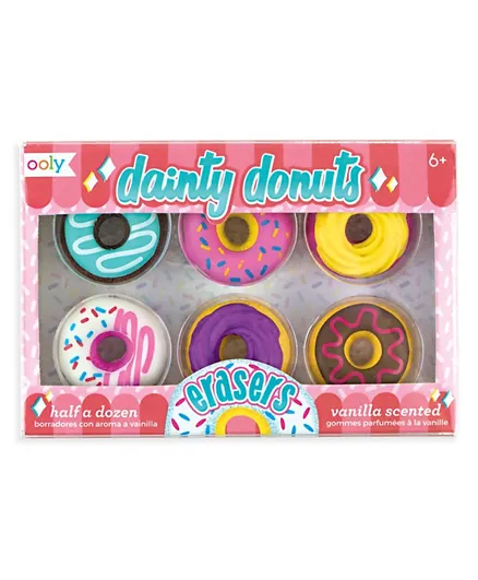 Ooly Dainty Donuts Scented Erasers - Set of 6