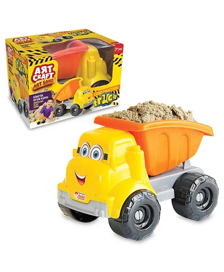 Dede Kinetic Game Sand Truck - Yellow Orange