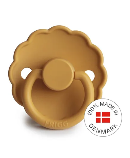 FRIGG Daisy Latex Baby Pacifier 1-Pack Honey Gold - Size 2