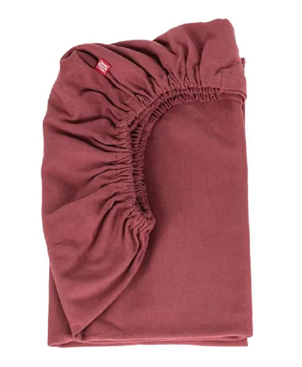 Vox Fitted Organic Cotton Bedsheet - Maroon