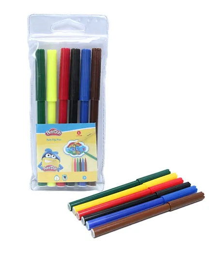 Play-Doh Felt-Tip Sketch Pen - 6 Pieces