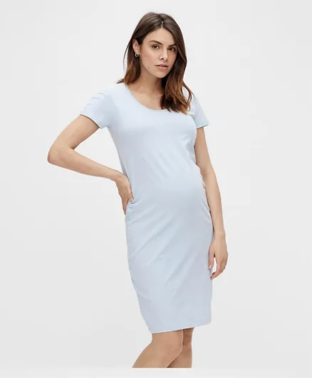 Mamalicious Basic Maternity Dress - Kentucky Blue