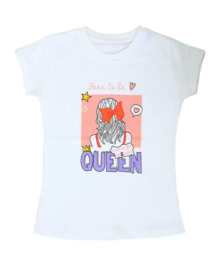 Babyqlo Born To Be Queen T-Shirt - White