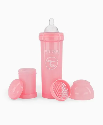 Twistshake Anti Colic Baby Feeding Bottle Pastel Pink - 330ml