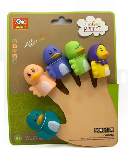 Toon Toyz Finger Puppets Duck Multicolor - Pack of 5