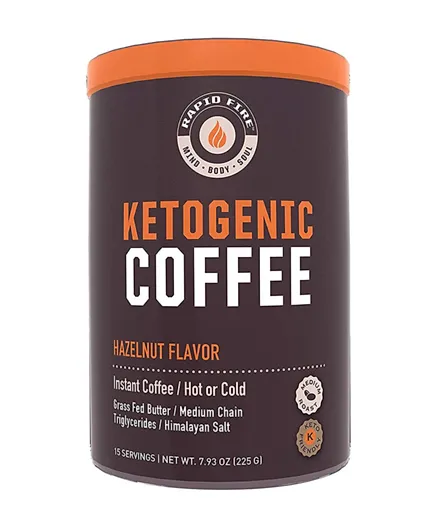 Rapicfire Ketogenic Coffee Hazelnut 15 Servings - 225g