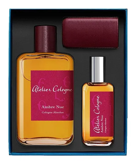 Atelier Cologne Amber Nue Cologne Absolue 200mL + Cologne Absolue 30mL+ Leather Case Travel Set