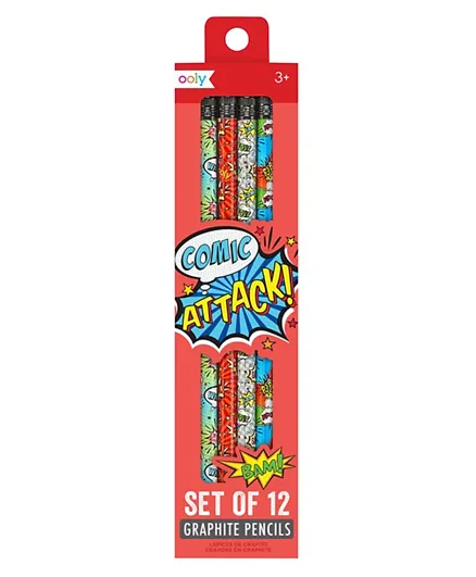 Ooly Comic Attack Graphite Pencils - Set of 12