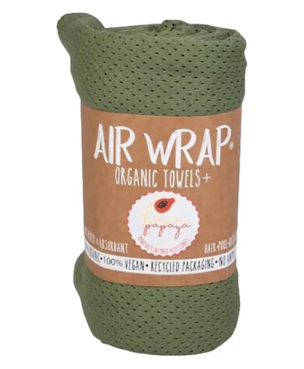Woombie Air Wrap Organic Towel - Green