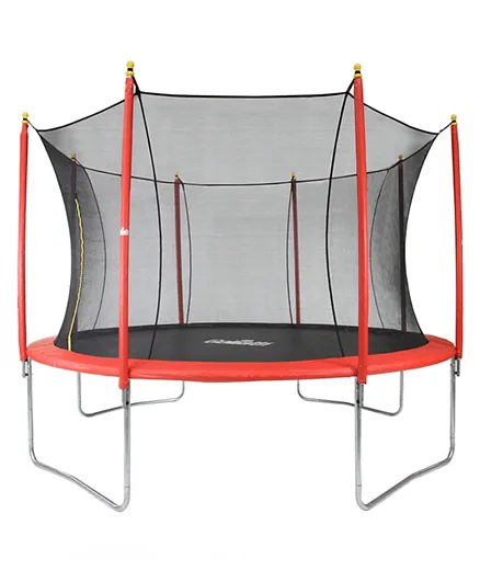 Goliath Mammoth Trampoline with Enclosure Red & Silver - 12 Feet