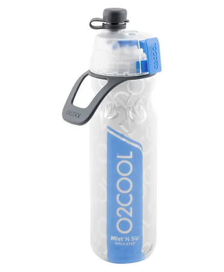 O2Cool Blue Classic Elite Insulated Arctic squeeze Mist 'N Sip Water Bottle - 590ml