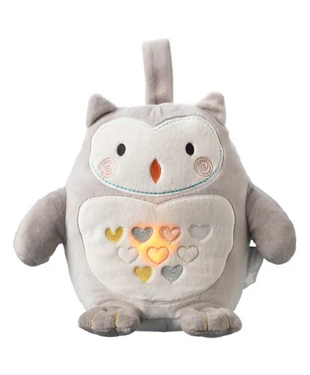 Tommee Tippee Ollie the Owl Rechargeable Light and Sound Sleep Aid - Grey White