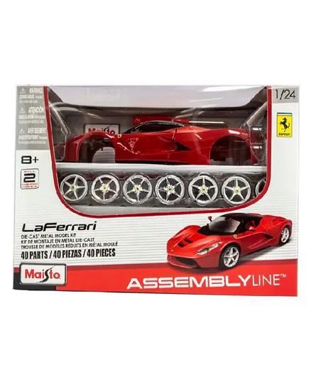 Maisto Die Cast Metal Model Kit  Assembly Line  1:24 Scale  La Ferrari - Red