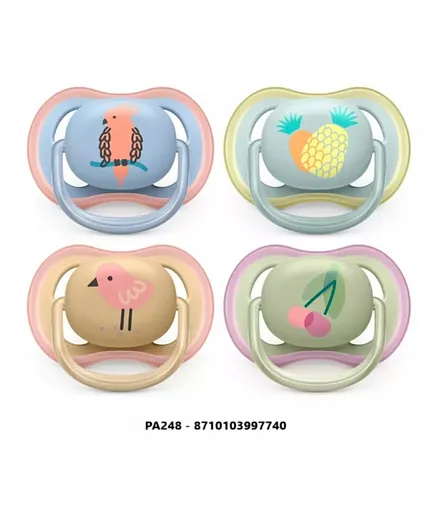 Philip Avent Ultra Air Freeflow Deco 2 Soothers - Assorted