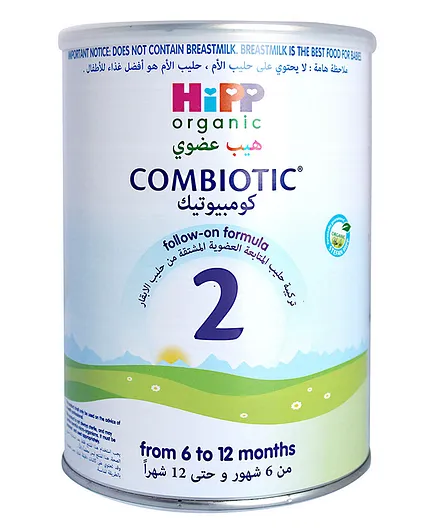 Hipp Organic Stage 2 Follow-On Milk - 6-12 Months, 800g, Combiotic, Gluten-Free, No Starch, Soy-Free