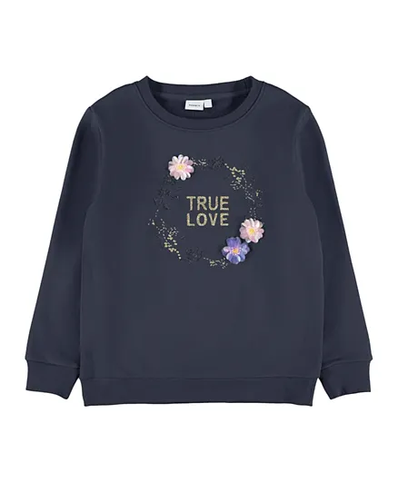 Name It True Love Sweatshirt - Dark Sapphire