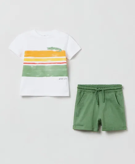 OVS T-Shirt And Shorts Set - Multicolor