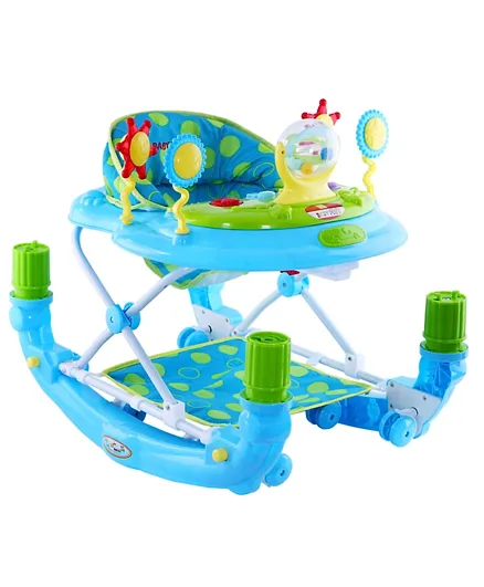 Baby Plus 2 in 1 Baby Walker and Rocker - Green and Blue