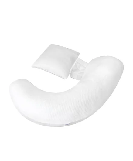 Moon Organic Multi Position Pregnancy Pillow - White