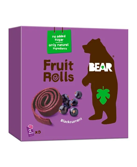 BEAR Fruit Rolls Blackcurrant Pack of 5  - 20g each