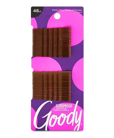Goody Bobby Pins Brown - Pack of 48