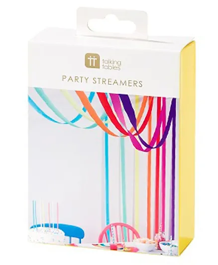 Talking Tables Rainbow Paper Streamers Pack of 7 - Multicolour