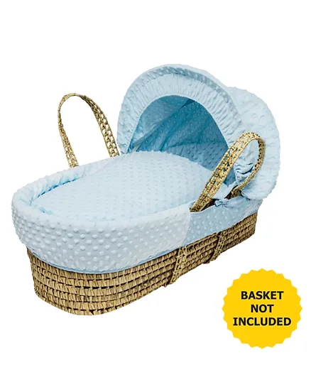 Kinder Valley Dimple Moses Basket Bedding Set - Blue