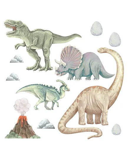 Paper Crew Dinosaur Volcano Wall Stickers